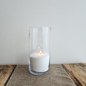 Glasvase - Cylinderformet 12x25 cm