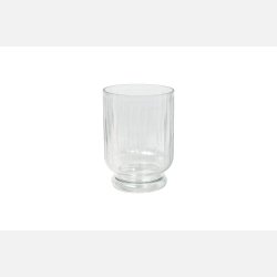 Glasvase med riller 10x15 cm