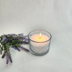 Glassk�l med slibninger - 2 stk - 8x10 cm