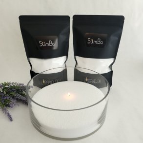 Sampak - Hvidt lyssand og cylinderformet skl 10 x 30 cm