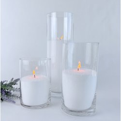 Glasvase - Cylinderformet 10x20 cm