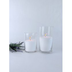 Glasvase - Cylinderformet 10x20 cm