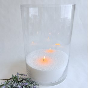 Glasvase - Cylinderformet 20x30 cm