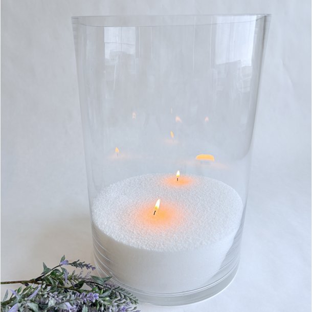 Glasvase - Cylinderformet 20x30 cm