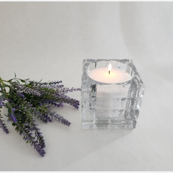 Firkantet mini glasvase 10x10x10 cm