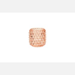 Glasvase med bobler - Ros� 9x9 cm