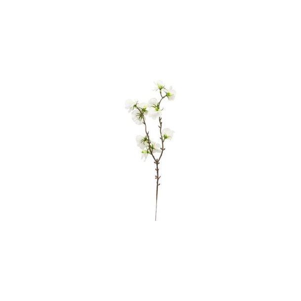 Gren med blomster - Hvid 40 cm
