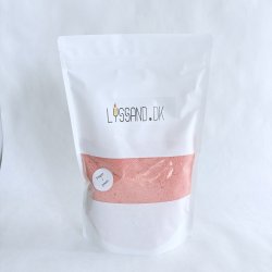 Sampak - Stor hjertesk�l + lyssand i valgfri farve