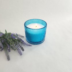 Mnstret skl - Blt glas - 8,5x10 cm