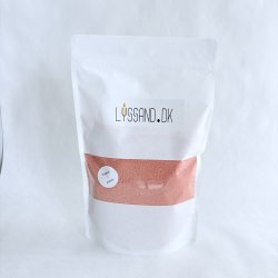 Sampak - Stor hjertesk�l + lyssand i valgfri farve