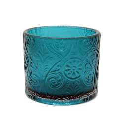 Mnstret skl - Blt glas - 8,5x10 cm