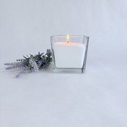 Firkantet glasvase - Lille - 10x10x10 cm