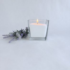 Firkantet glasvase - Lille - 10x10x10 cm