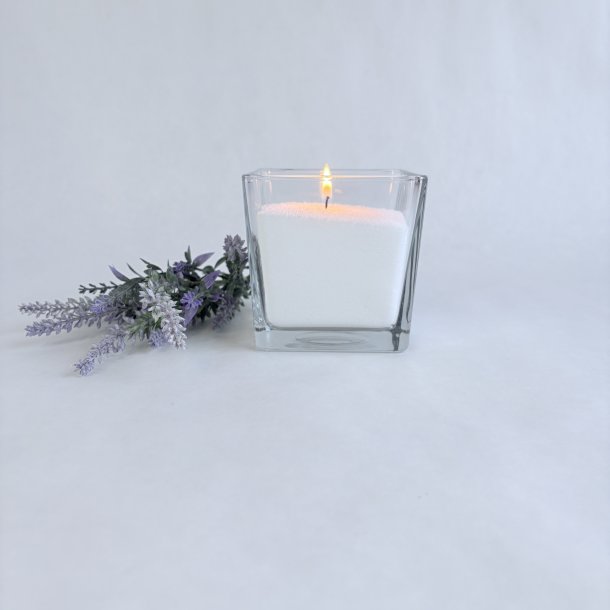 Firkantet glasvase - Lille - 10x10x10 cm