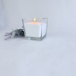 Firkantet glasvase - Lille - 10x10x10 cm