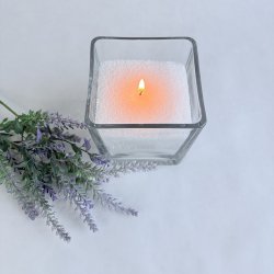 Firkantet glasvase - Lille - 10x10x10 cm