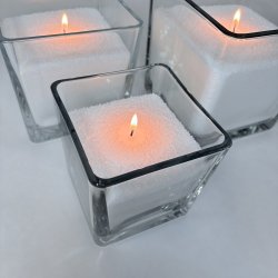 Firkantet glasvase - Lille - 10x10x10 cm