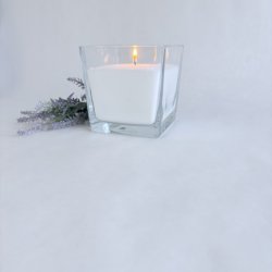 Firkantet glasvase - Mellem - 12x12x12 cm