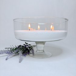 Glasbowle p� fod 16x23 cm 