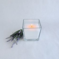 Firkantet glasvase - Mellem - 12x12x12 cm