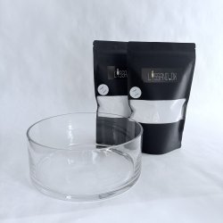 Sampak - Hvidt lyssand og cylinderformet sk�l 10 x 30 cm