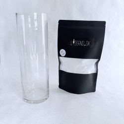 Sampak - Hvidt lyssand og cylinderformet vase - Small